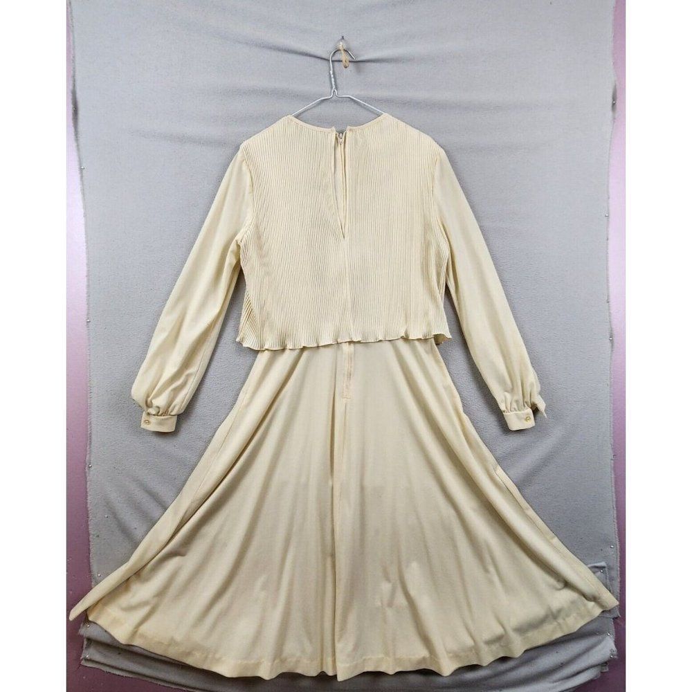 Vintage John Wynkoop for Penny Young Ivory Dress Size 14 1970s VTG - Picture 2 of 9